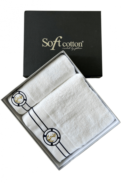Soft Cotton Sada Ručníků MARINE MAN 50x100 cm + 85x150 cm