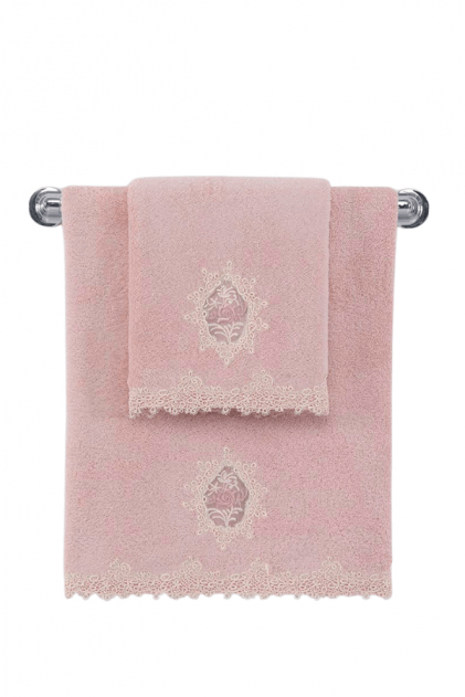 Soft Cotton Dárkové balení županu, ručníku a osušky DESTAN Starorůžová XL