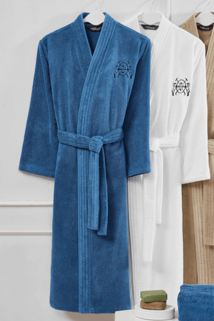 Soft Cotton Luxusní pánský župan SMART s ručníkem 50x100 cm v dárkovém balení Modrá XL + ručník 50x100cm +  box