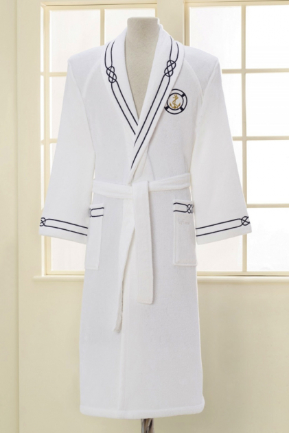 Soft Cotton Luxusní pánský župan MARINE MANs ručníkem a osuškou v dárkovém balení Bílá XL + ručník + osuška +  box